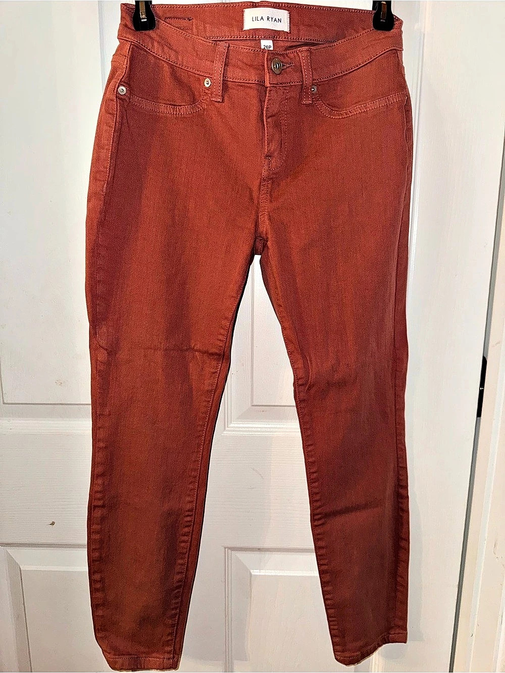 Lila Ryan Skinny Jeans in Orange Size 26P Like New